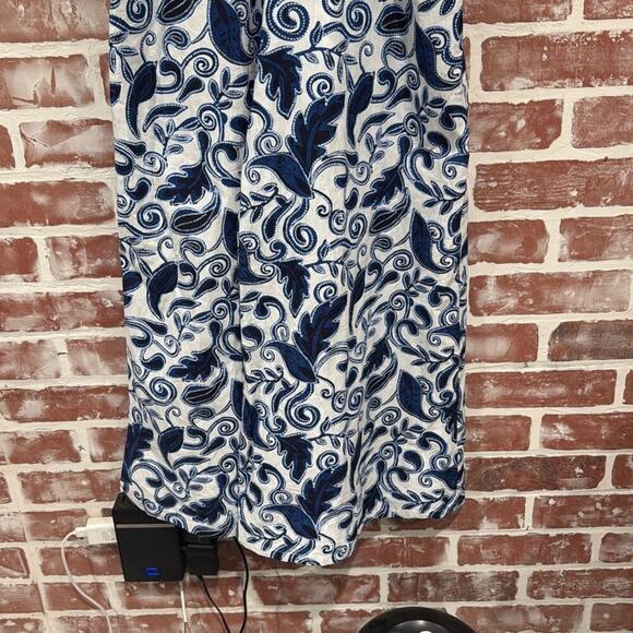 NWT Cleobella Reza Blue Paisley Organic Cotton Wide Leg Jumpsuit Size XS - Picture 9 of 9